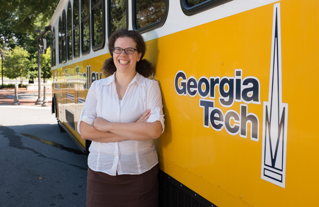 Kari Watkins, an assistant professor in civil engineering, created the app OneBusAway that helps bus riders better plan their commutes.