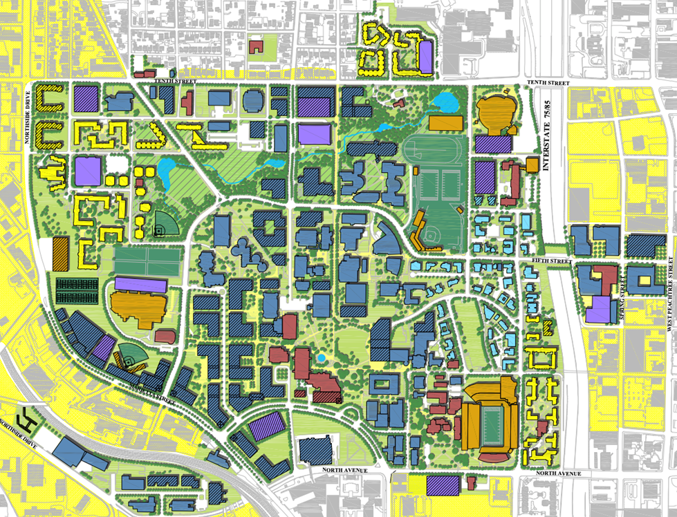 The Institute's last update to the Campus Master Plan was finalized in 2004. The plan refined earlier guidelines in accordance with situational changes and worked to define and focus on three specific areas: accessibility, sustainability, and capacity.